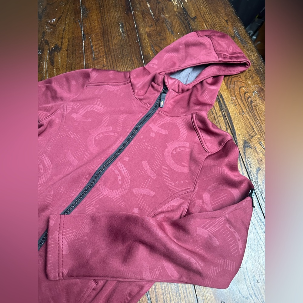 Maroon Girls Equestrian‎ Kerrits Coat XL Horseshoe Pattern